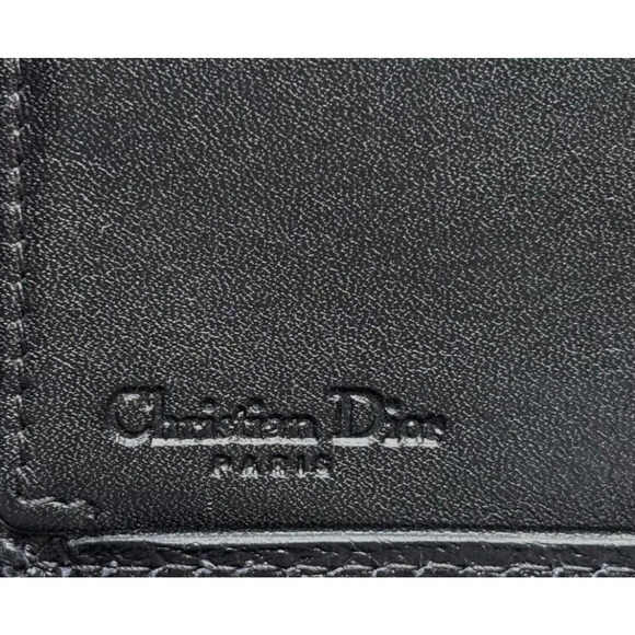 Authentic Vintage Christian Dior Black Leather Bi-fold Long Wallet - Picture 7 of 9